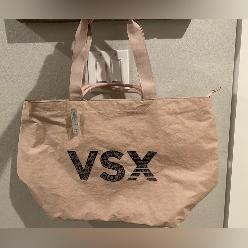 Pink Canvas Tote Bag - Women's Carryall NWT Victoria’s Secret VSX Weekender NWT